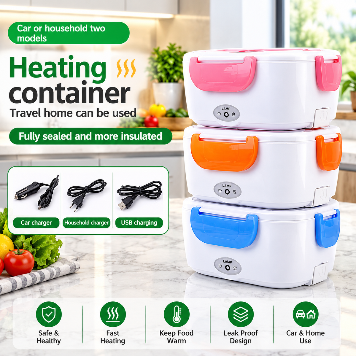 Portable Electric Heater Lunch Box