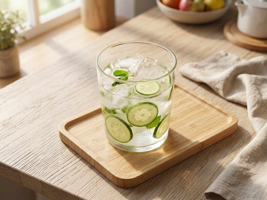 Drink Serve Dispenser with Wooden Stand