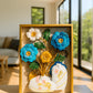 3D Metal Floral Vase Wall Art