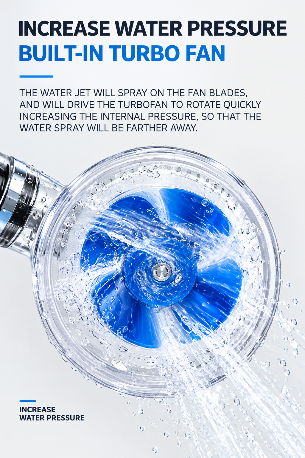 High Pressure Turbocharged Shower Head