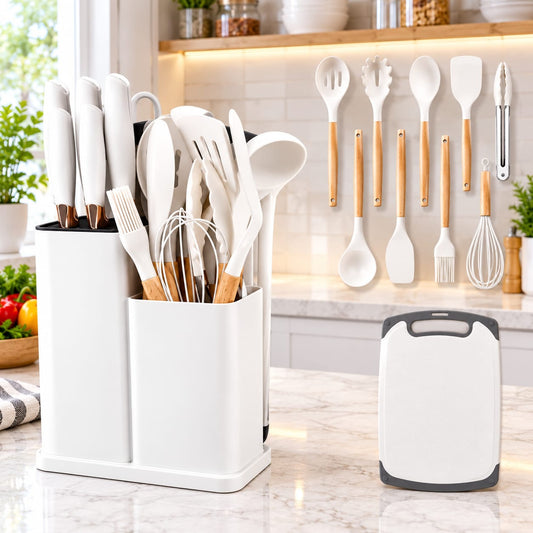 Knife & Utensil Set with Stand