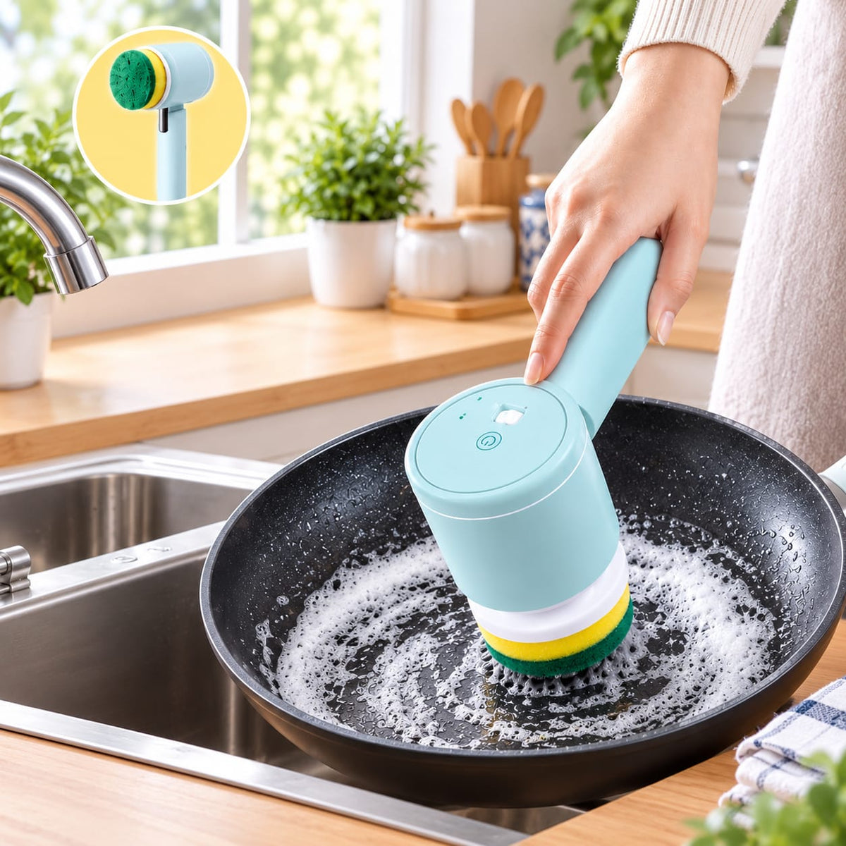 Handheld Multifunctional Electric Floor Cleaning Brush
