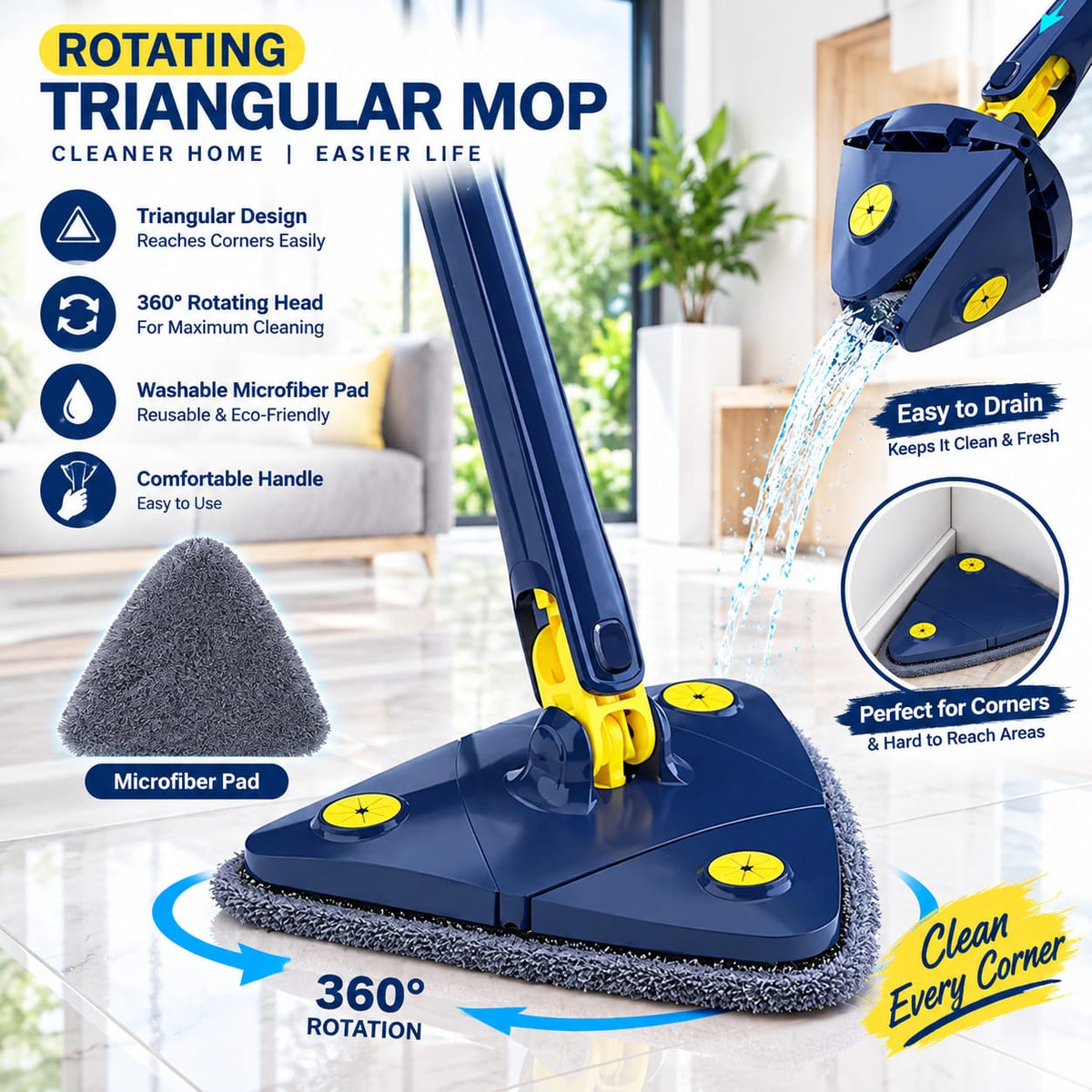 360 Rotating Adjustable Mop