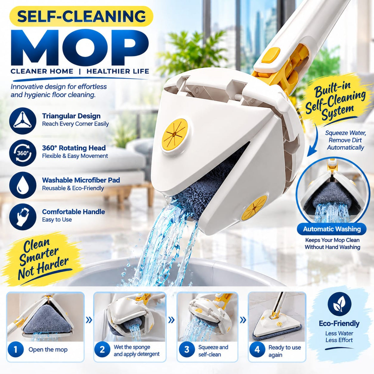 360 Rotating Adjustable Mop