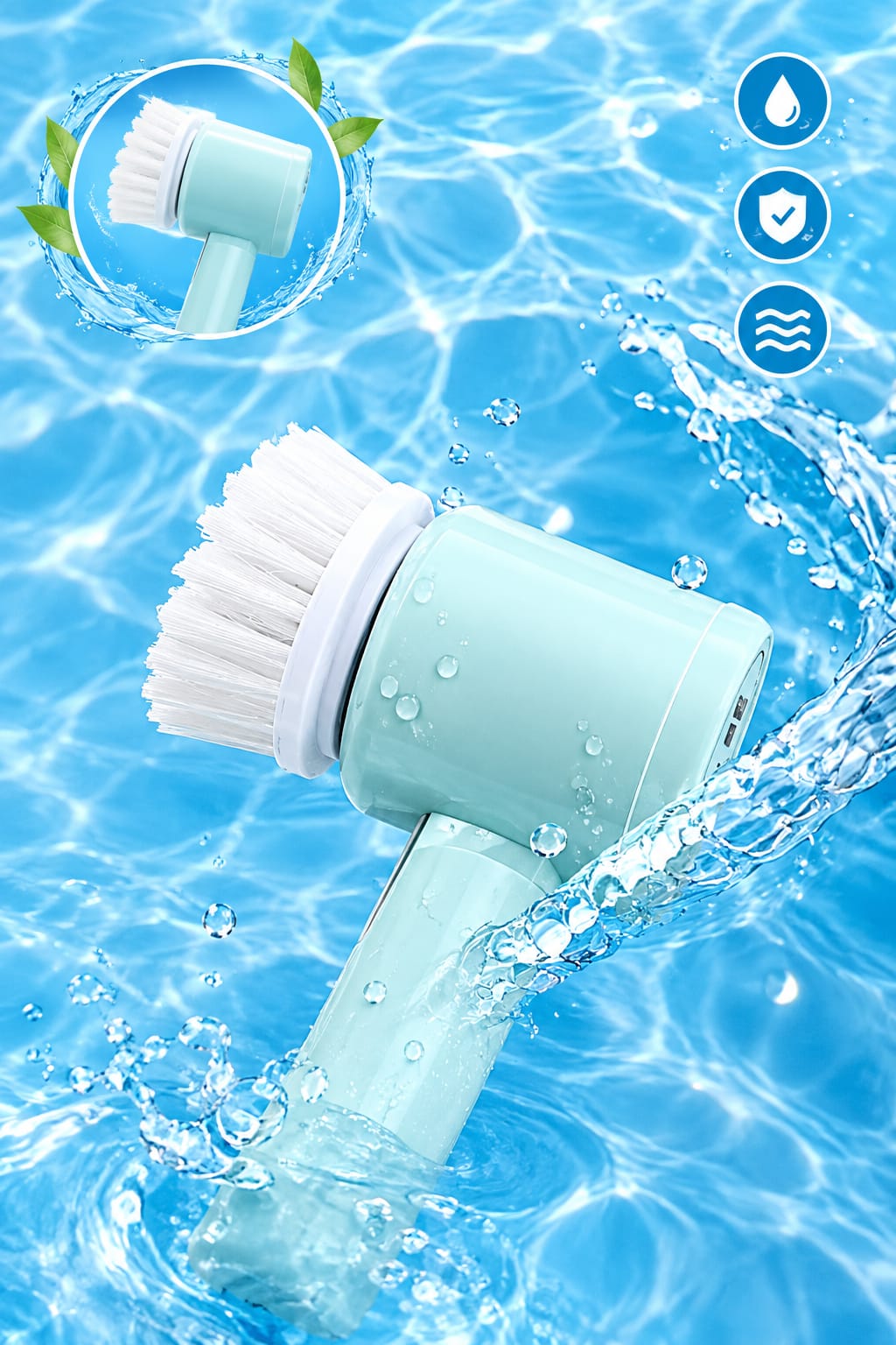 Handheld Multifunctional Electric Floor Cleaning Brush