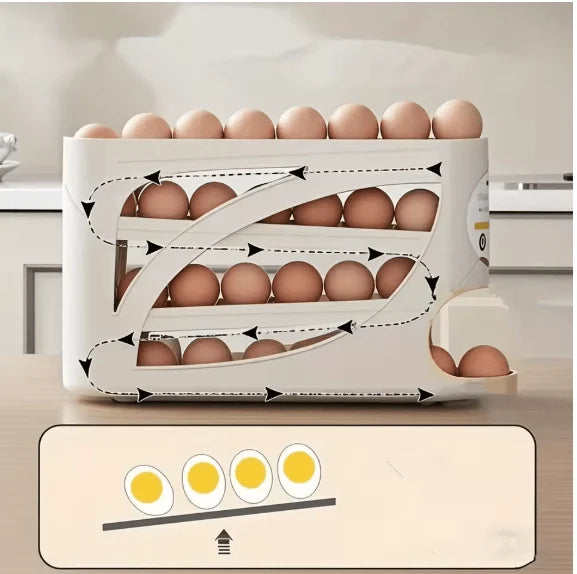 Rolling Egg Dispenser Rack
